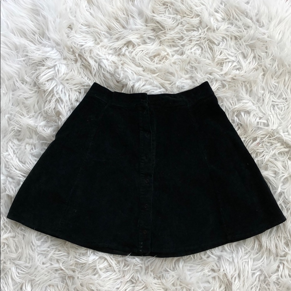 • Brandy Melville • Brya Corduroy Mini Skirt Black - Picture 2 of 3